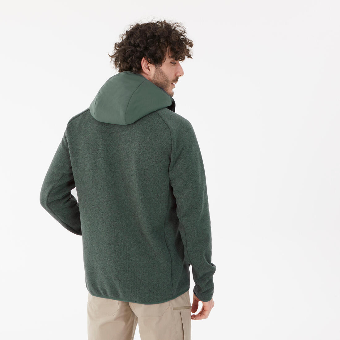 Sweatshirt de randonnée homme, NH500 Hybride