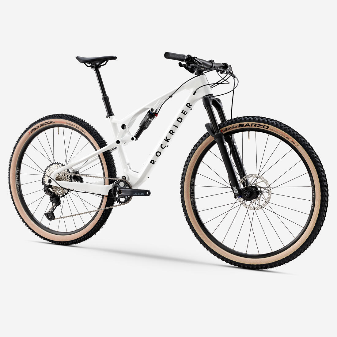 Vélo VTT tout suspendu XC cadre carbone RACE 900 S, Blanc