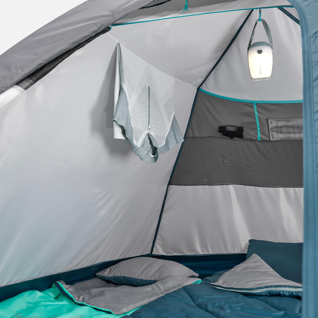 Tente de camping 3 places, MH100 gris