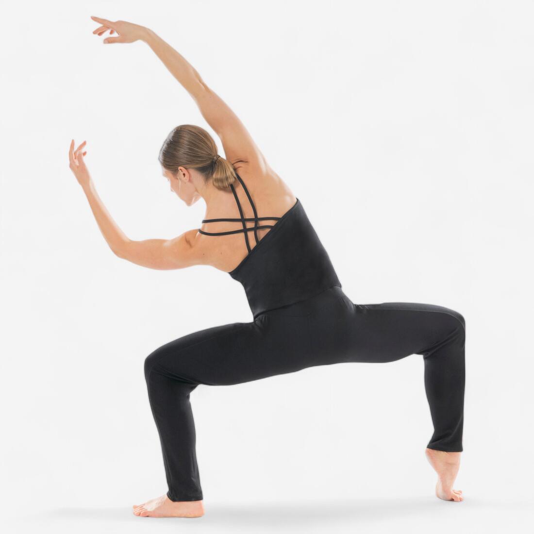 Combinaison danse modern jazz fluide Femme - noire