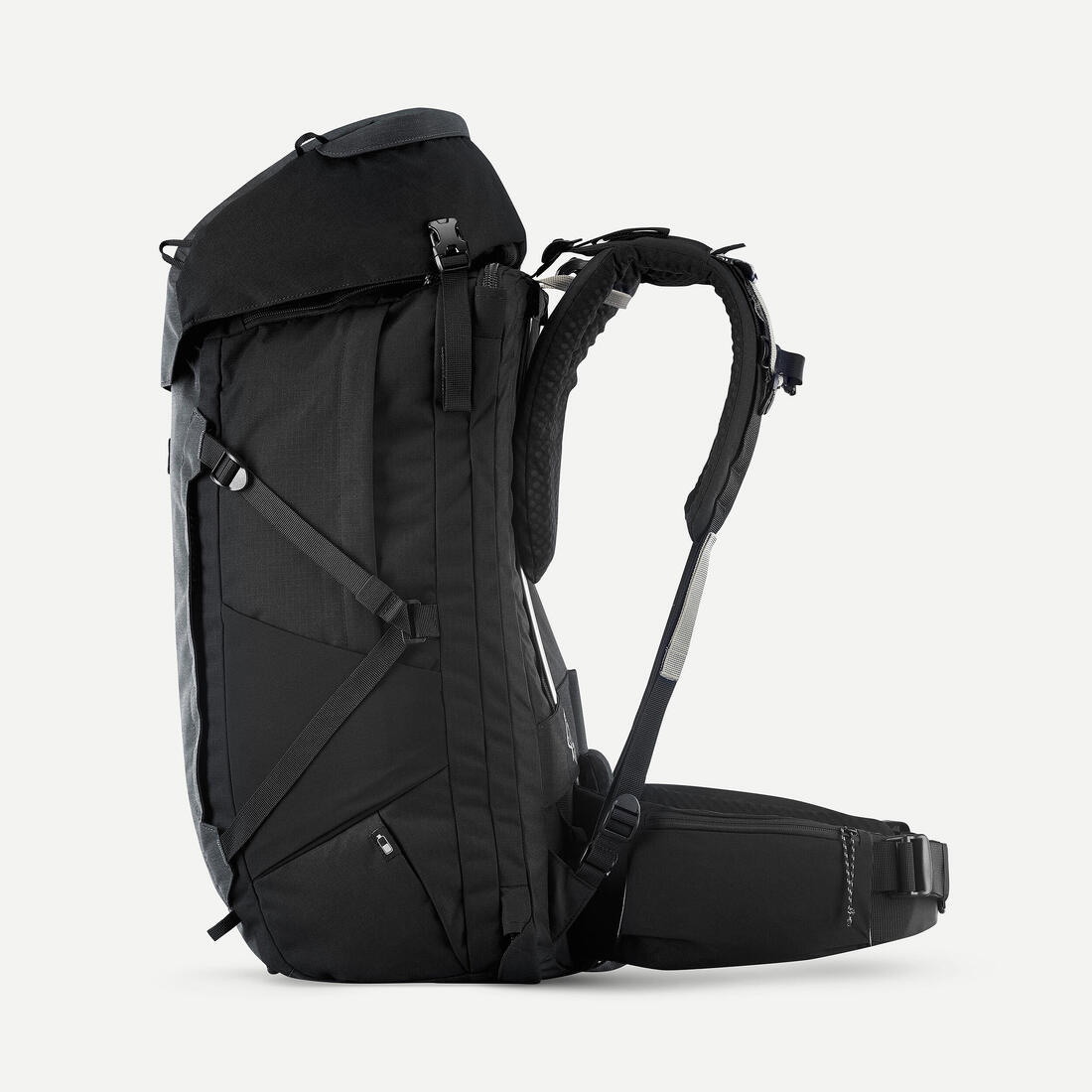 Sac à dos de voyage ouverture valise 50+6L homme, Travel 900 gris
