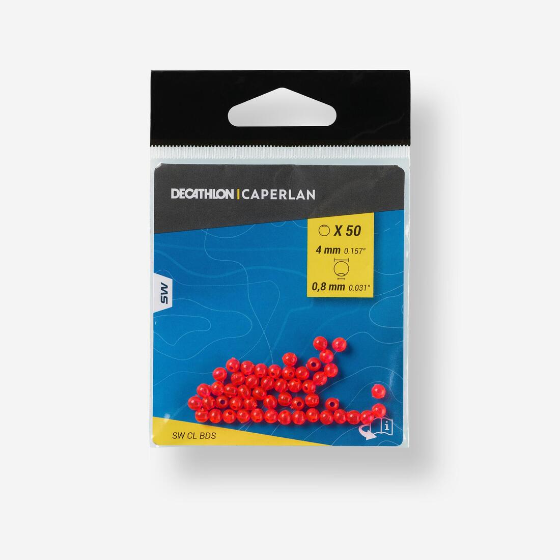 Perles de pêche en surfcasting jaune 4mm