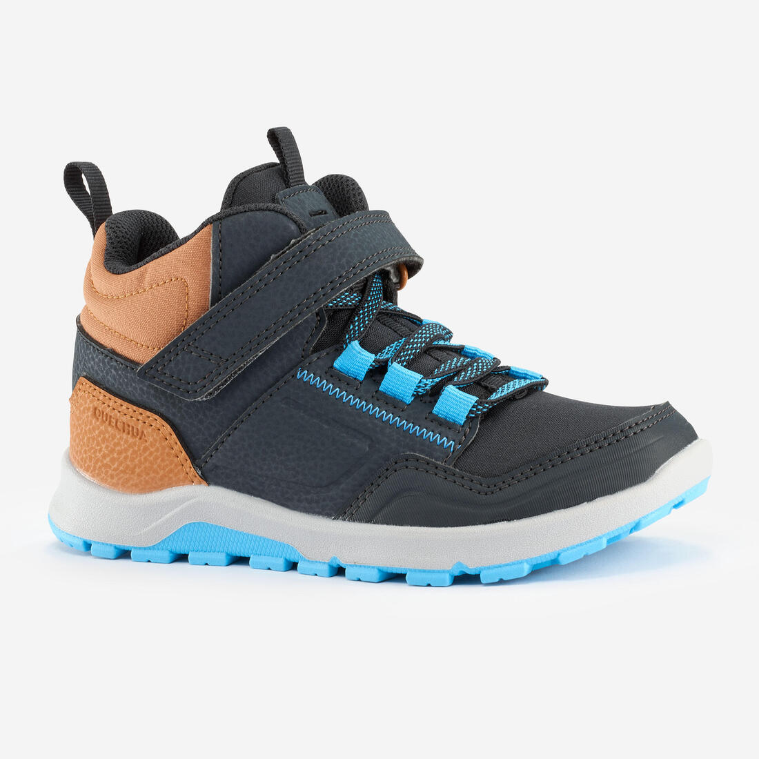 Chaussures de randonnée enfant avec scratch - NH500 MID GRISE - 28 AU 34 – gris graphite