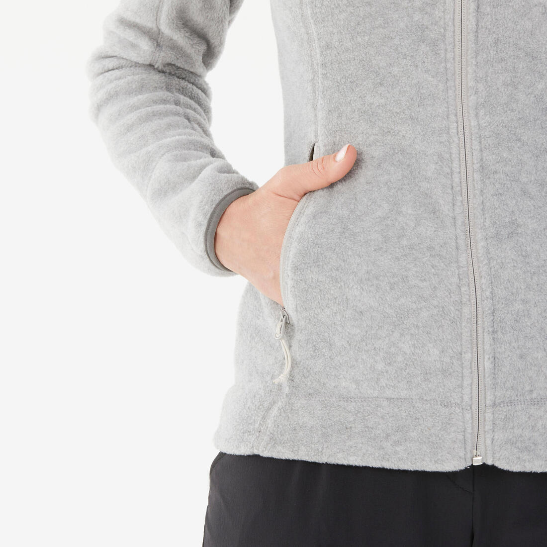Polaire de randonnée montagne femme, MH100 full zip