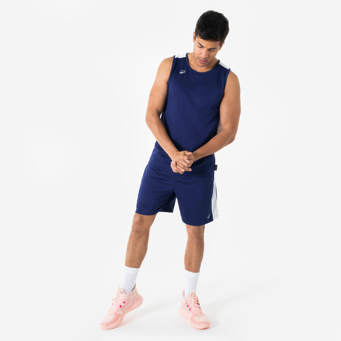 Maillot de basketball sans manche homme/femme - TANK 100 navy