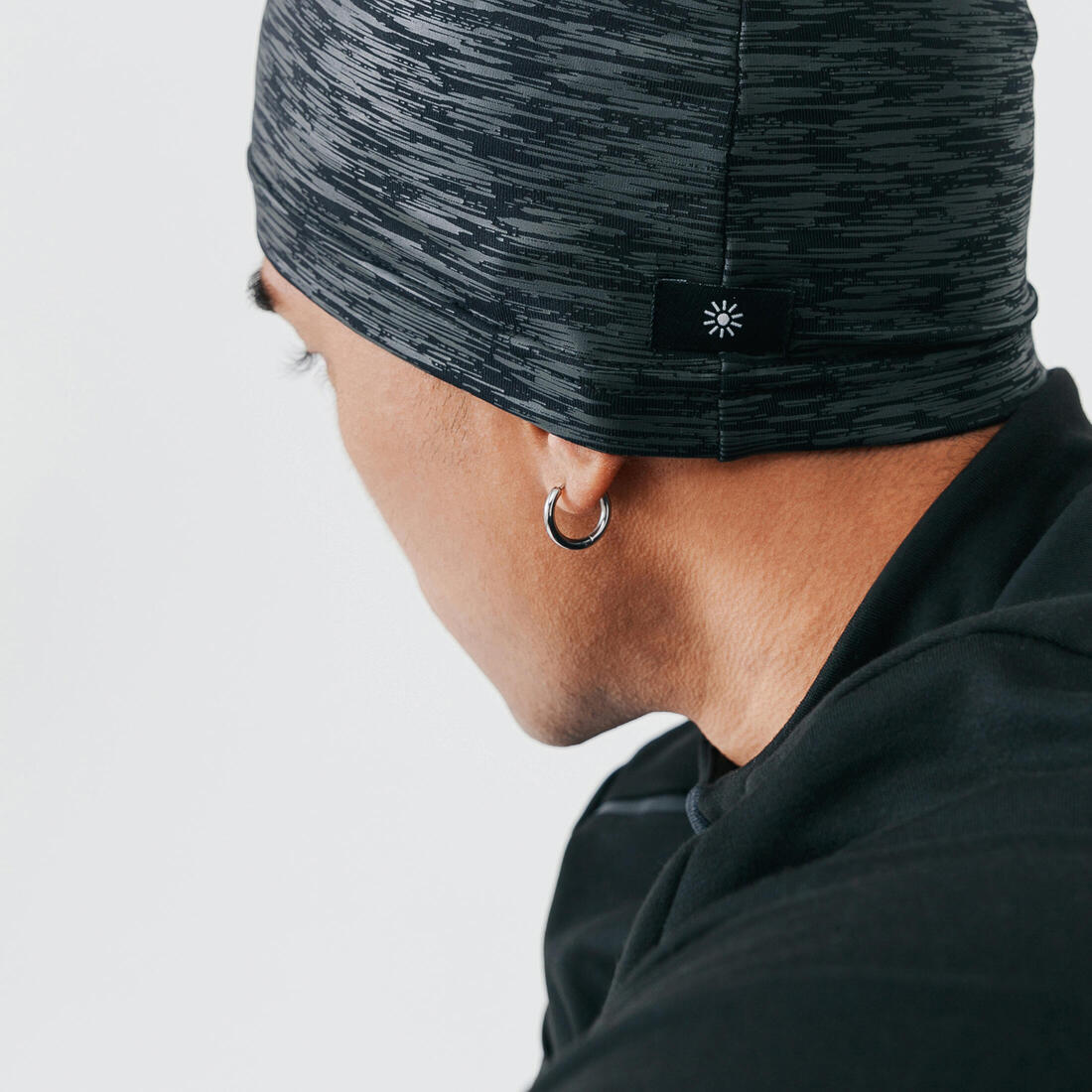 Bonnet running chaud Homme Femme - KIPRUN Warm + gris graph