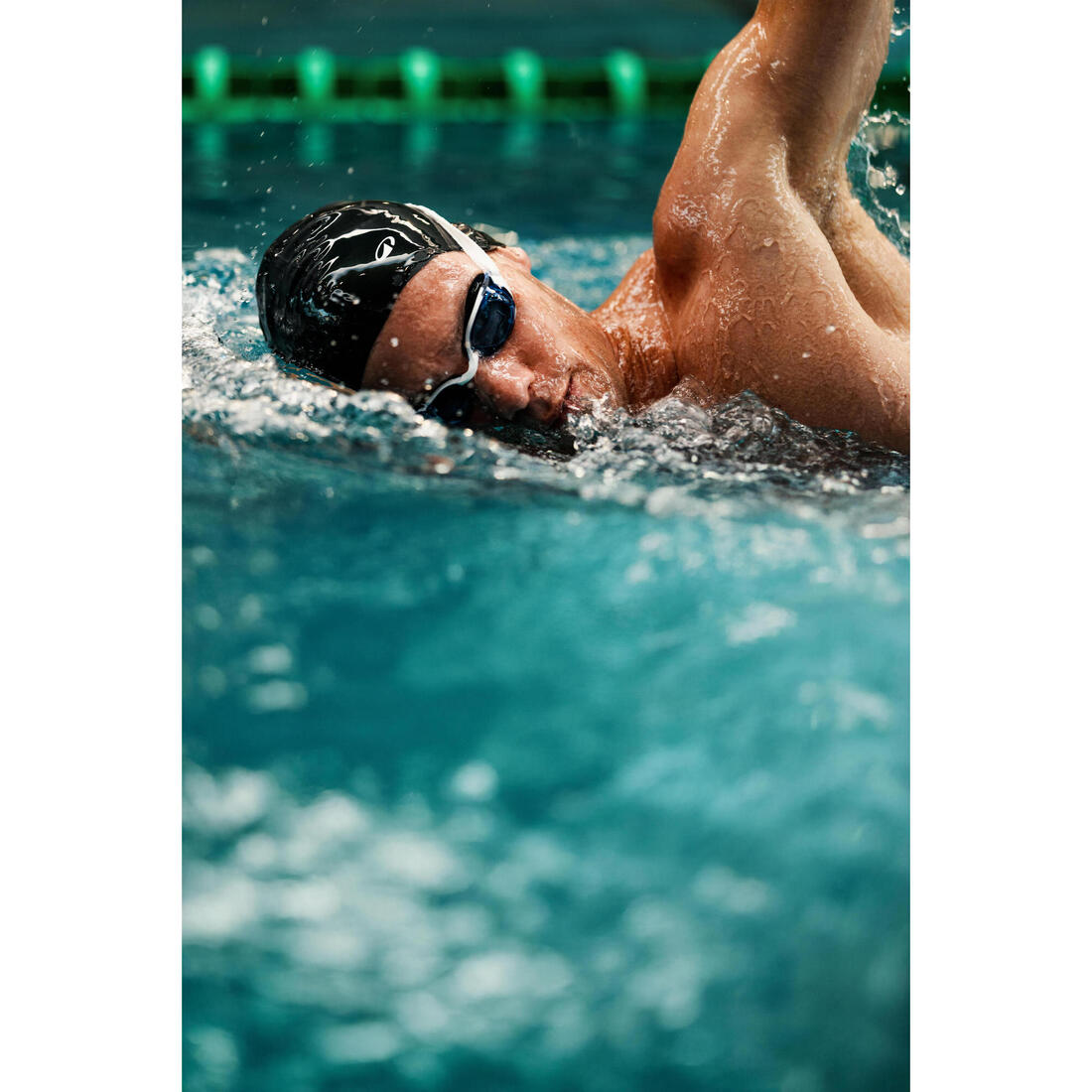 Lunettes de natation Taille Unique - Bfit blanc teintés bleus - Nouvel anti-buée