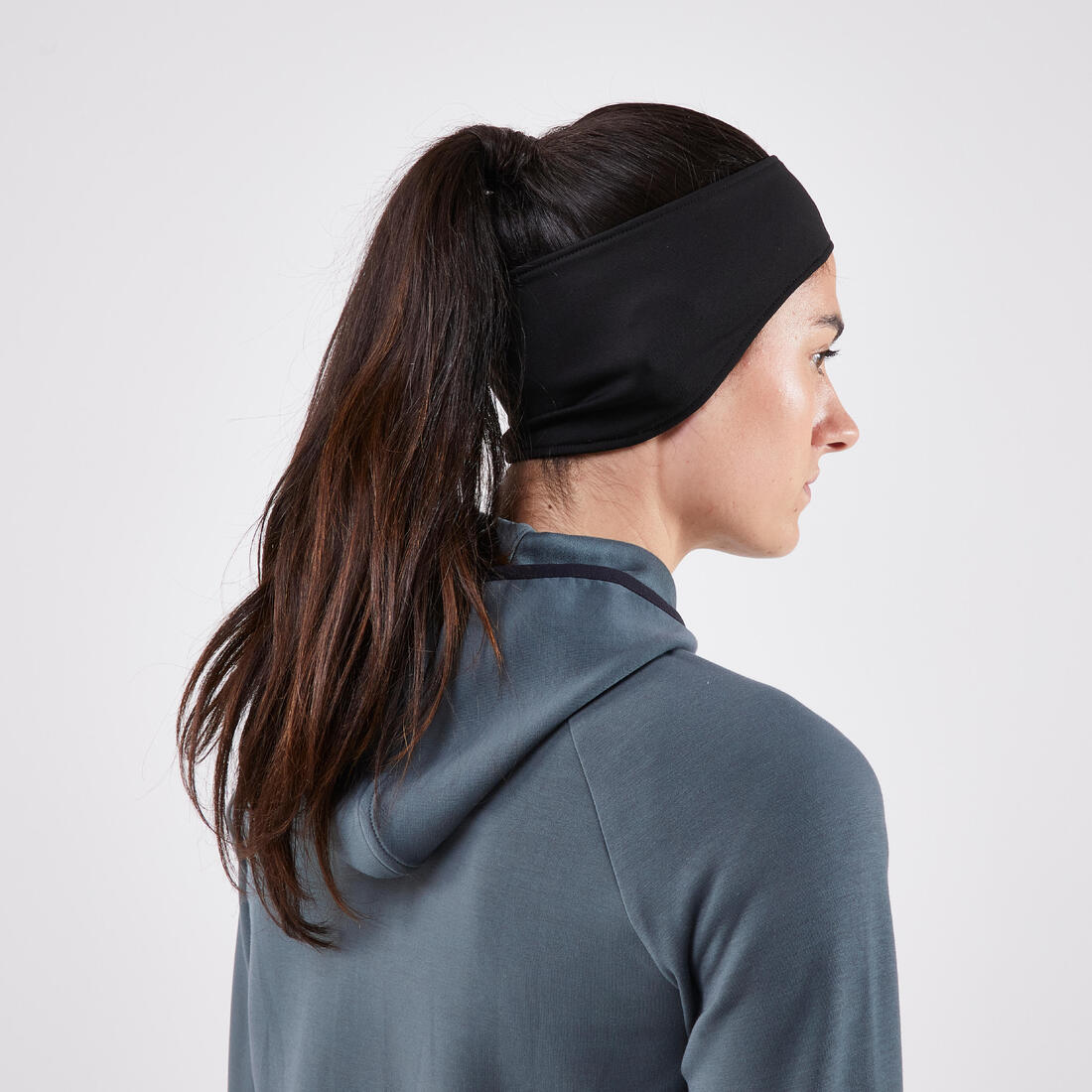 Bandeau running chaud homme femme - kiprun warm noir