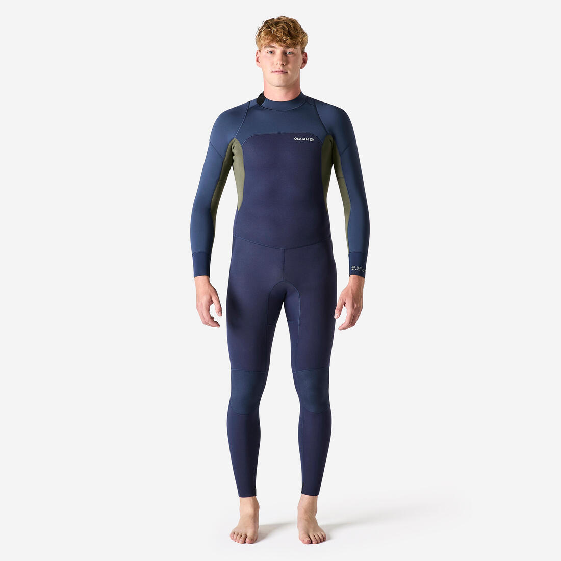 Combinaison SURF 500 Néoprène 3/2 mm homme Bleue kaki – 8554134