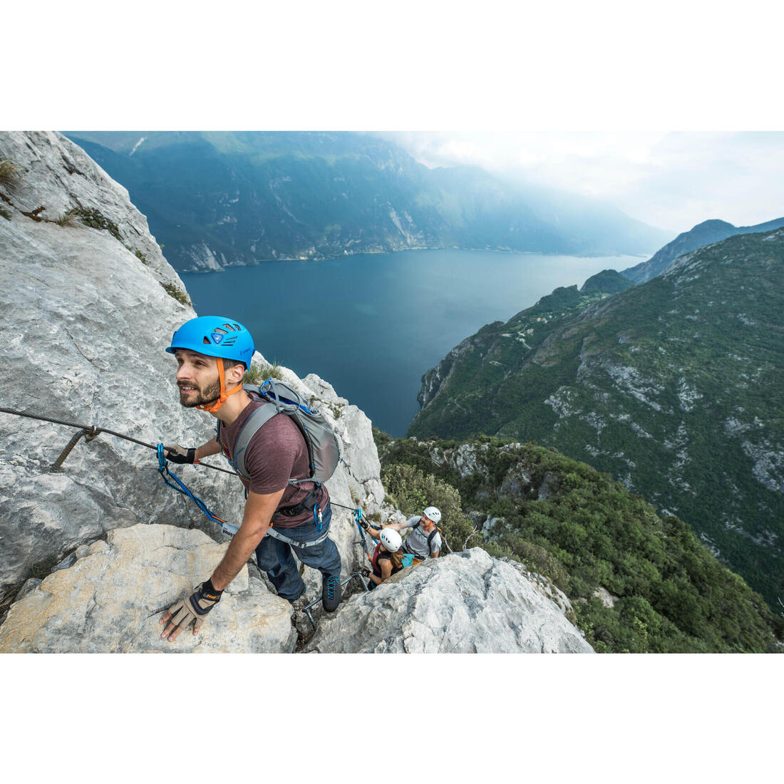 CASQUE D'ESCALADE ET D'ALPINISME - ROCK  GRIS