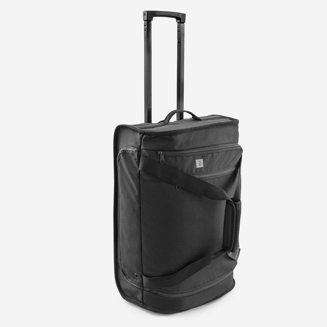 Valise 30L à roulettes - sac de voyage transport cabine - ESSENTIAL noire grise