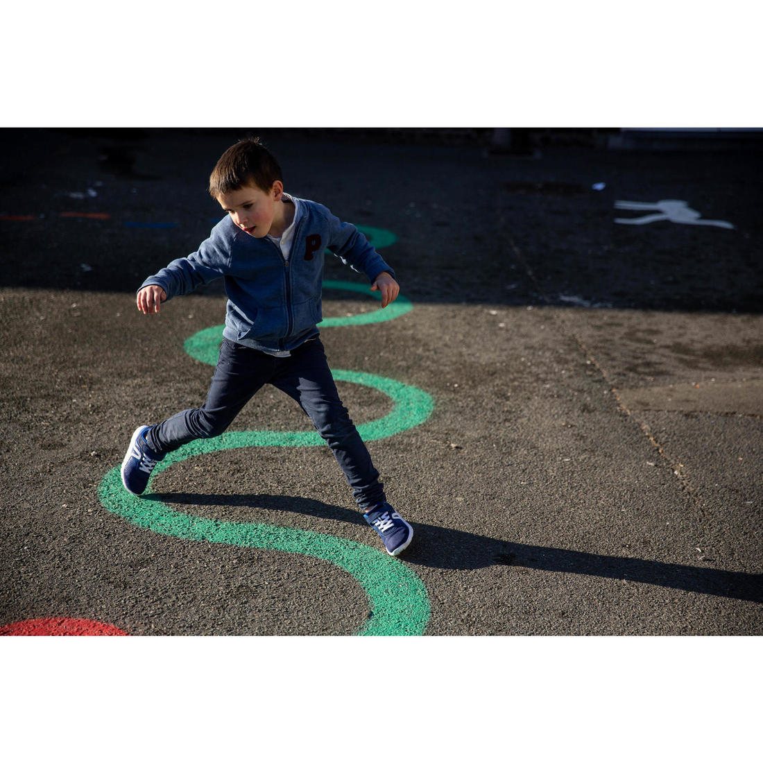 Chaussures de sport à scratch légères enfant, Soft 140