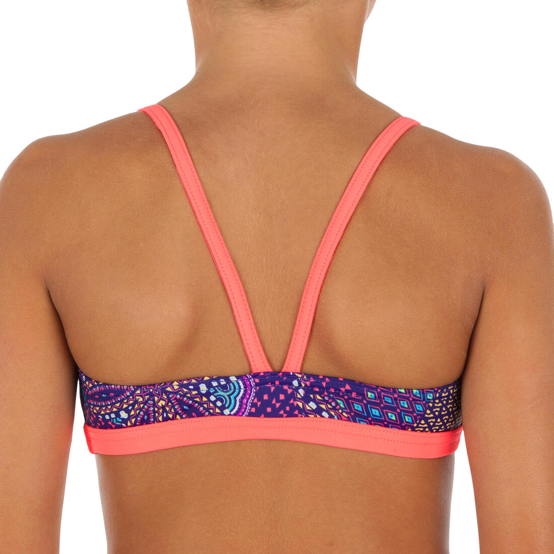 Maillot de natation fille 2 pièces Riana skirt all mask vert