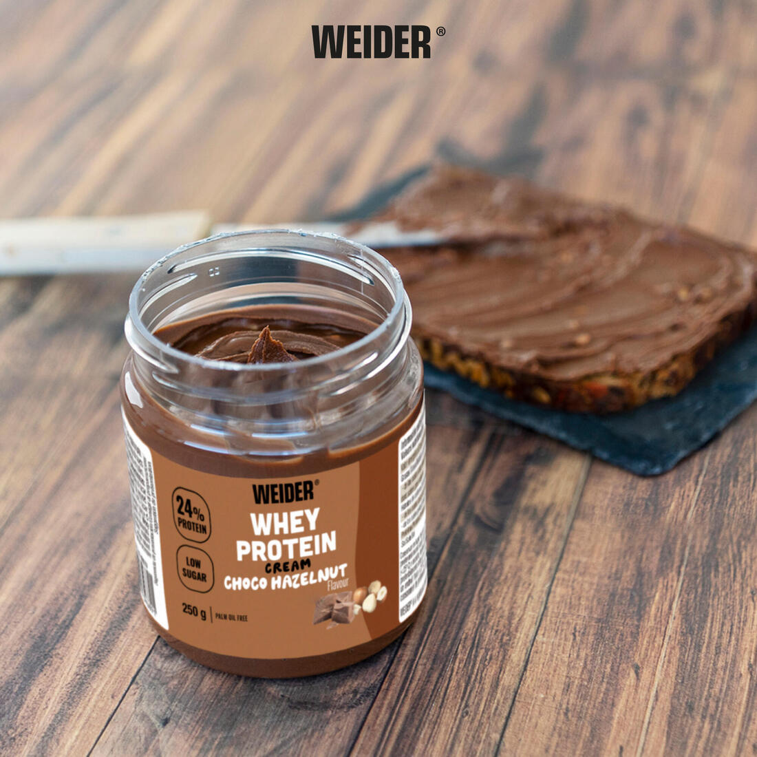Pâte à tartiner protéinée chocolat noisettes, Whey Protein Cream 250g