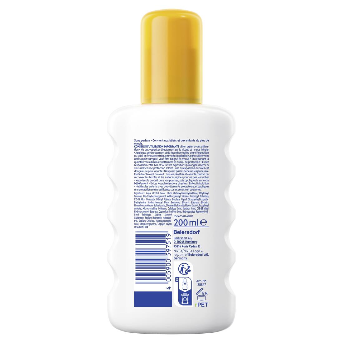 Spray solaire bébé et enfant SPF 50+, Protect & Play 200ml