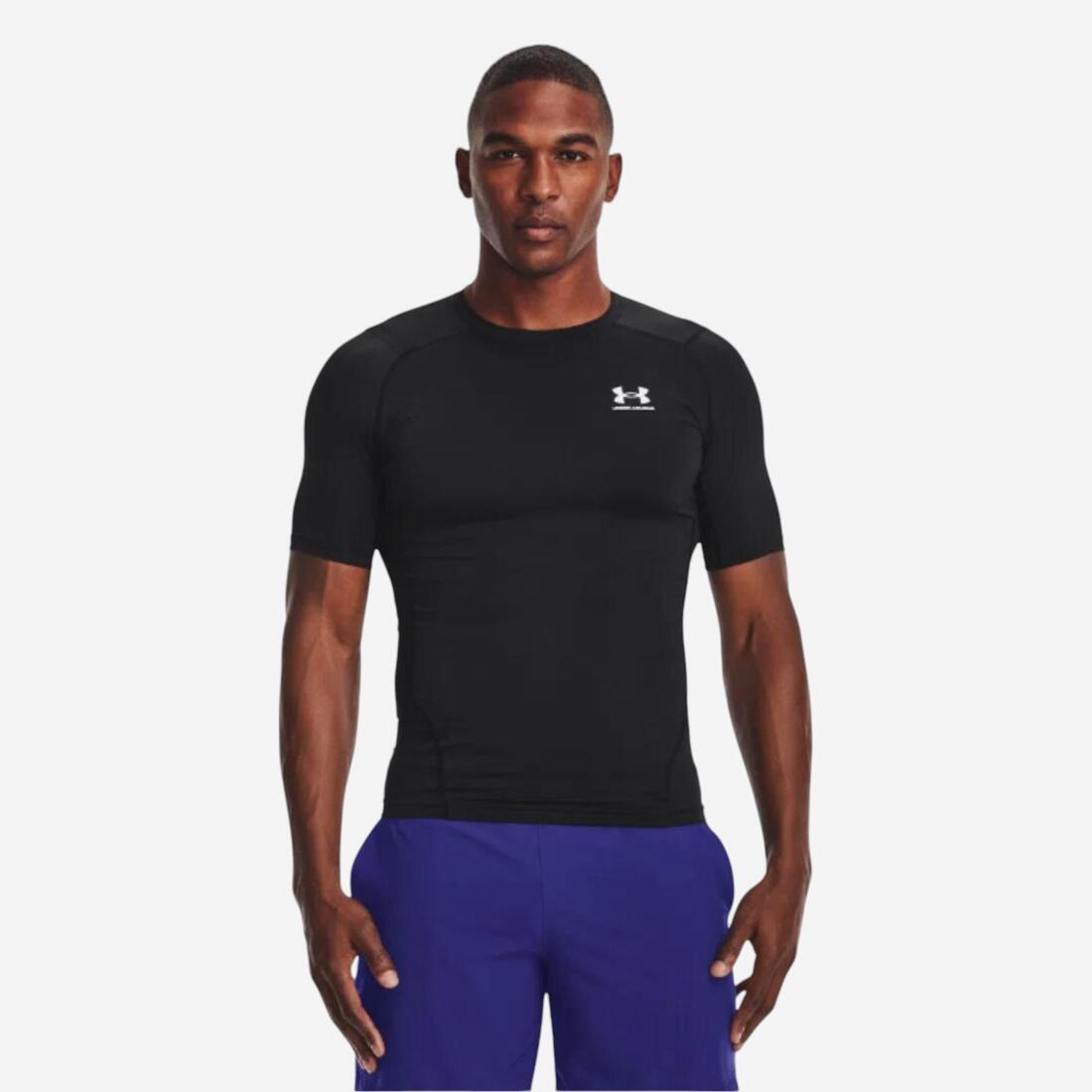 T-shirt en tissu HeatGear® pour homme, noir