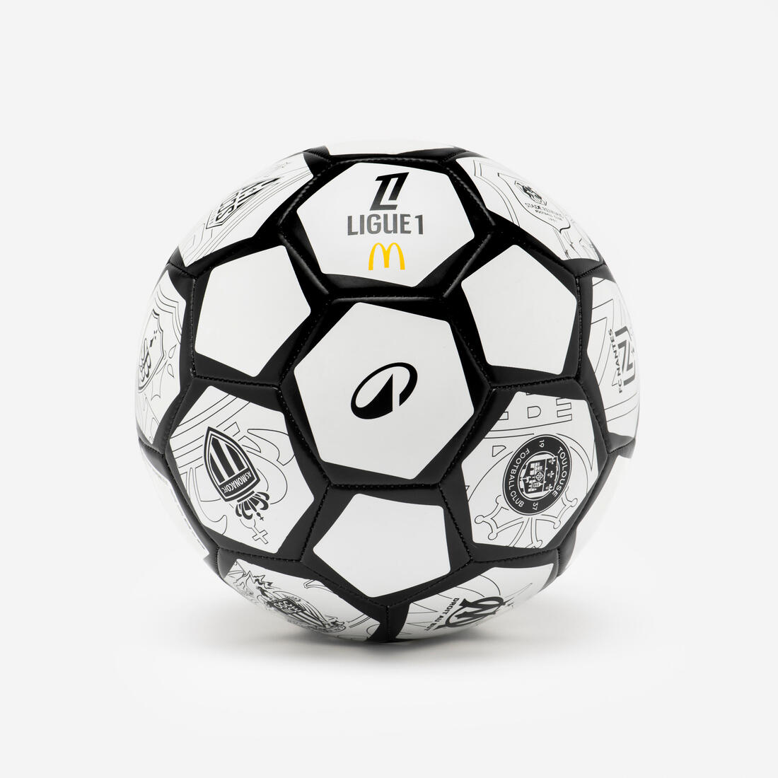 Ballon de football fans ball ligue 1 Mc Donalds multilogos clubs 2026-2027