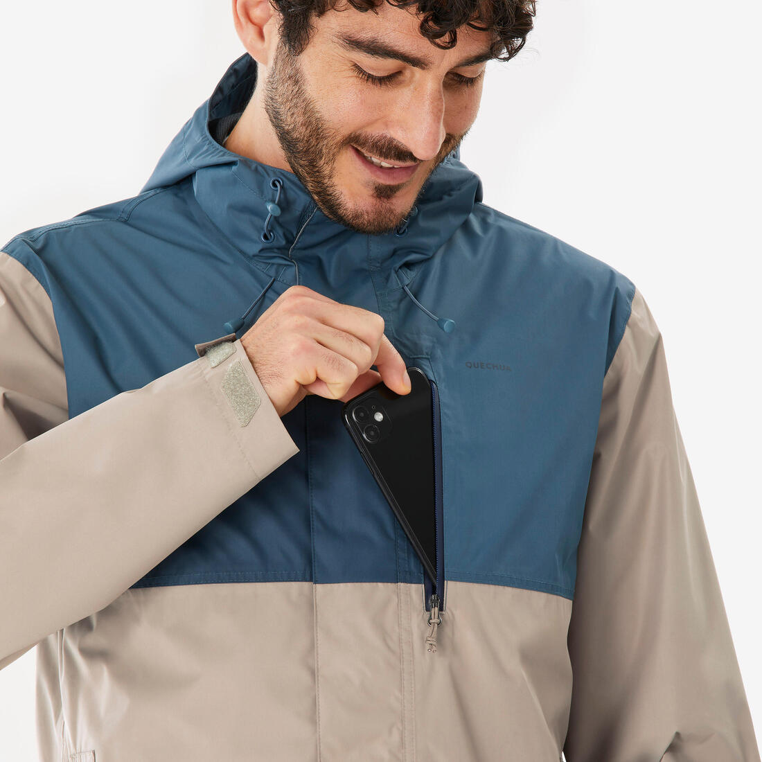 Veste de randonnée imperméable homme, NH500