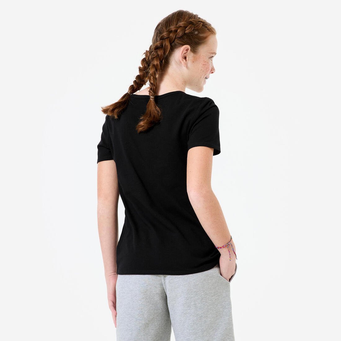 Tee-shirt basique enfant, noir