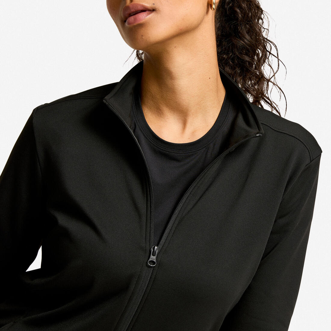 Veste de sport polaire femme, noir