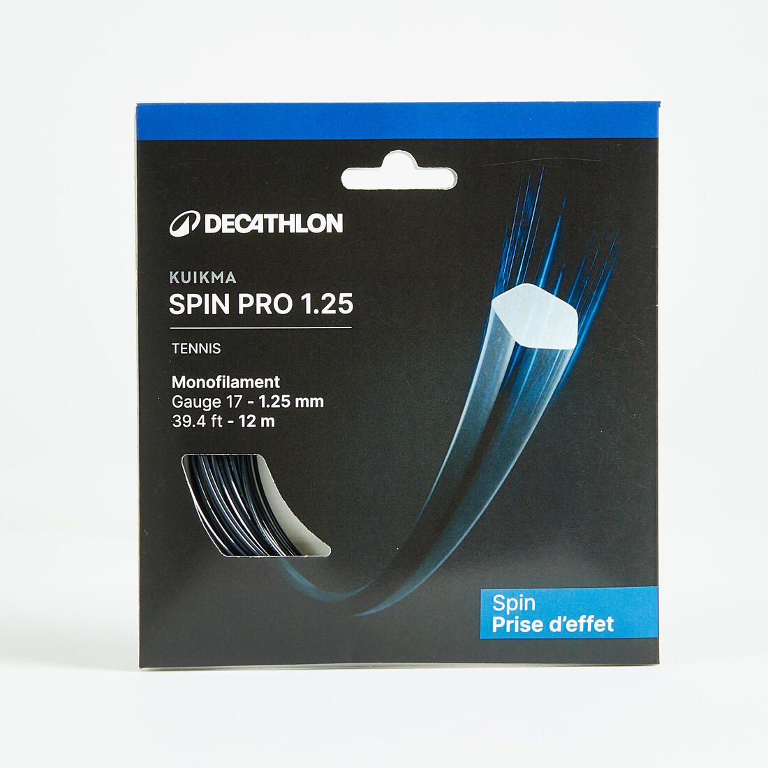 CORDAGE DE TENNIS MONOFILAMENT NOIR PENTAGONAL TA 930 SPIN EN JAUGE 1.25 mm