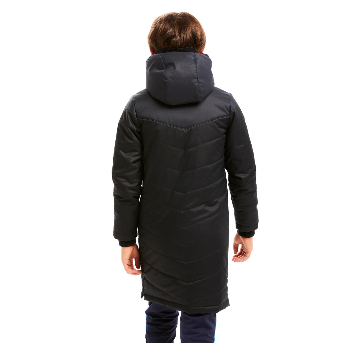 PARKA LONGUE  DE FOOTBALL ENFANT TRX MARINE