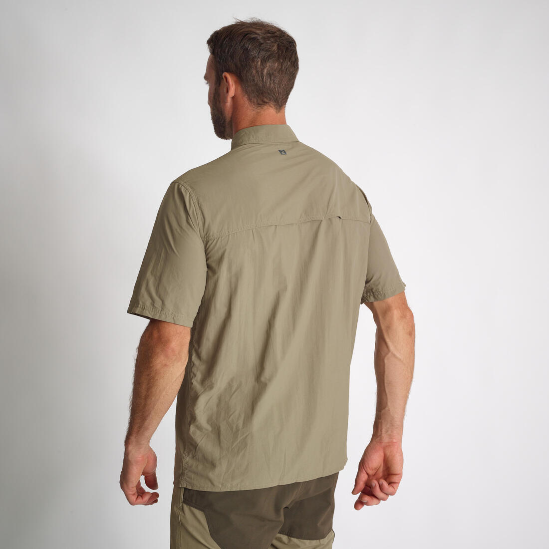 Chemise legere manches courtes 100 verte