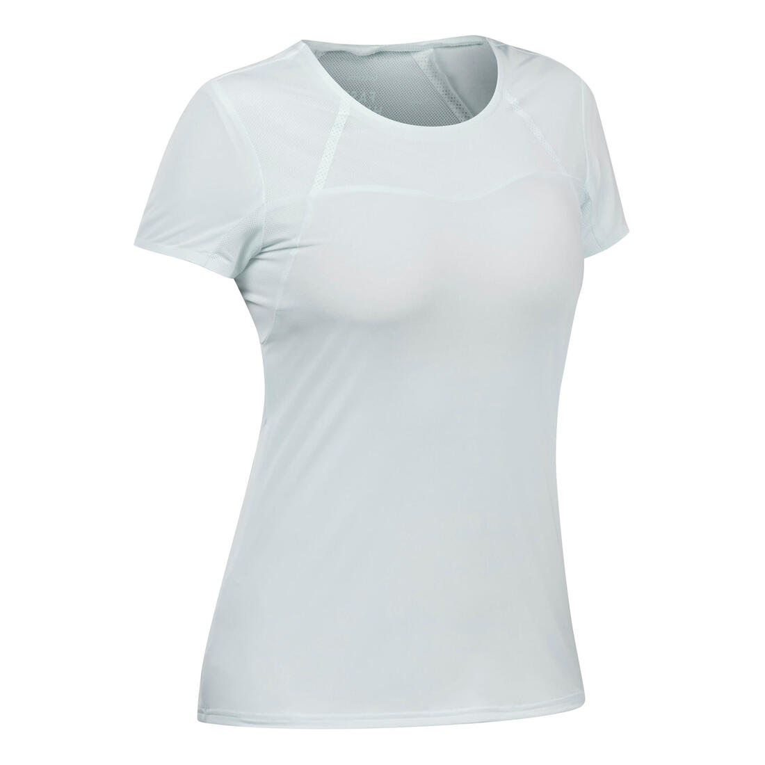 Tee shirt ultra léger de randonnée rapide FH 500 Femme gris. – bleu brumeux