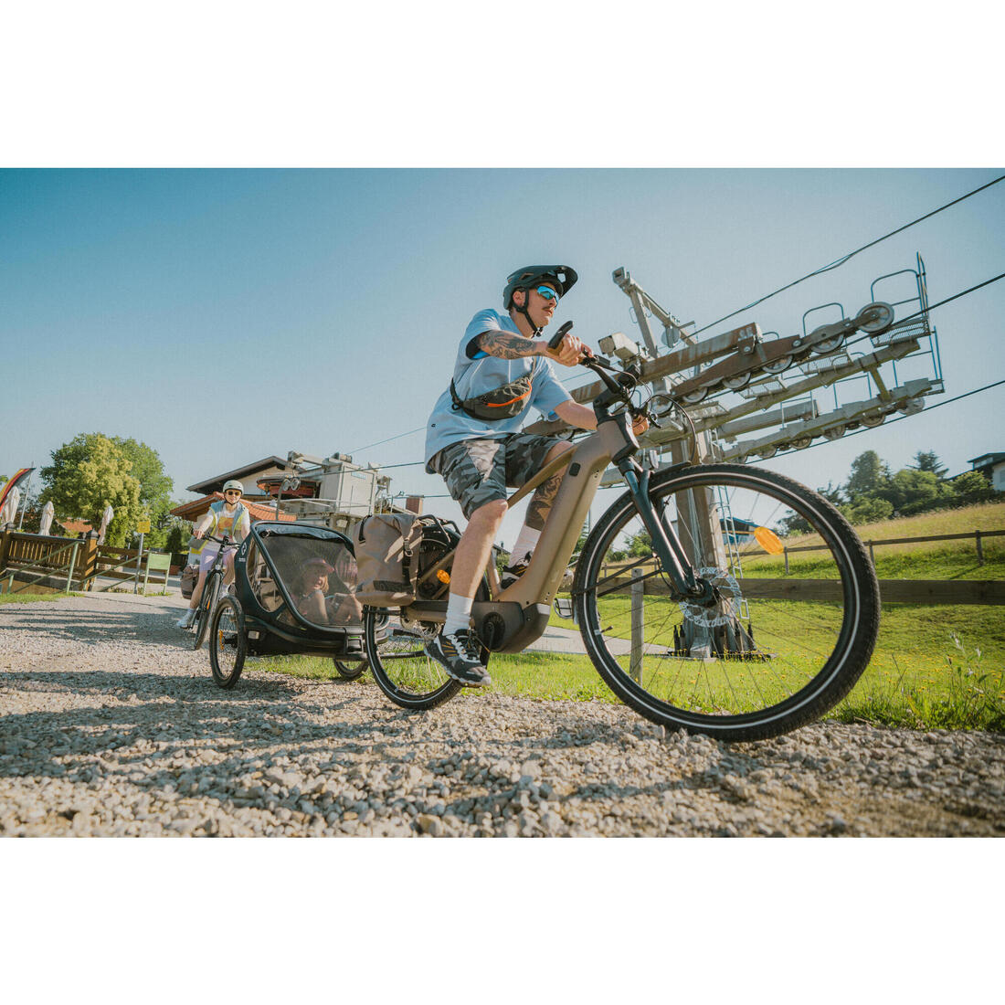 Vélo tout chemin électrique à moteur automatique owuru cadre haut, E-ACTV 900