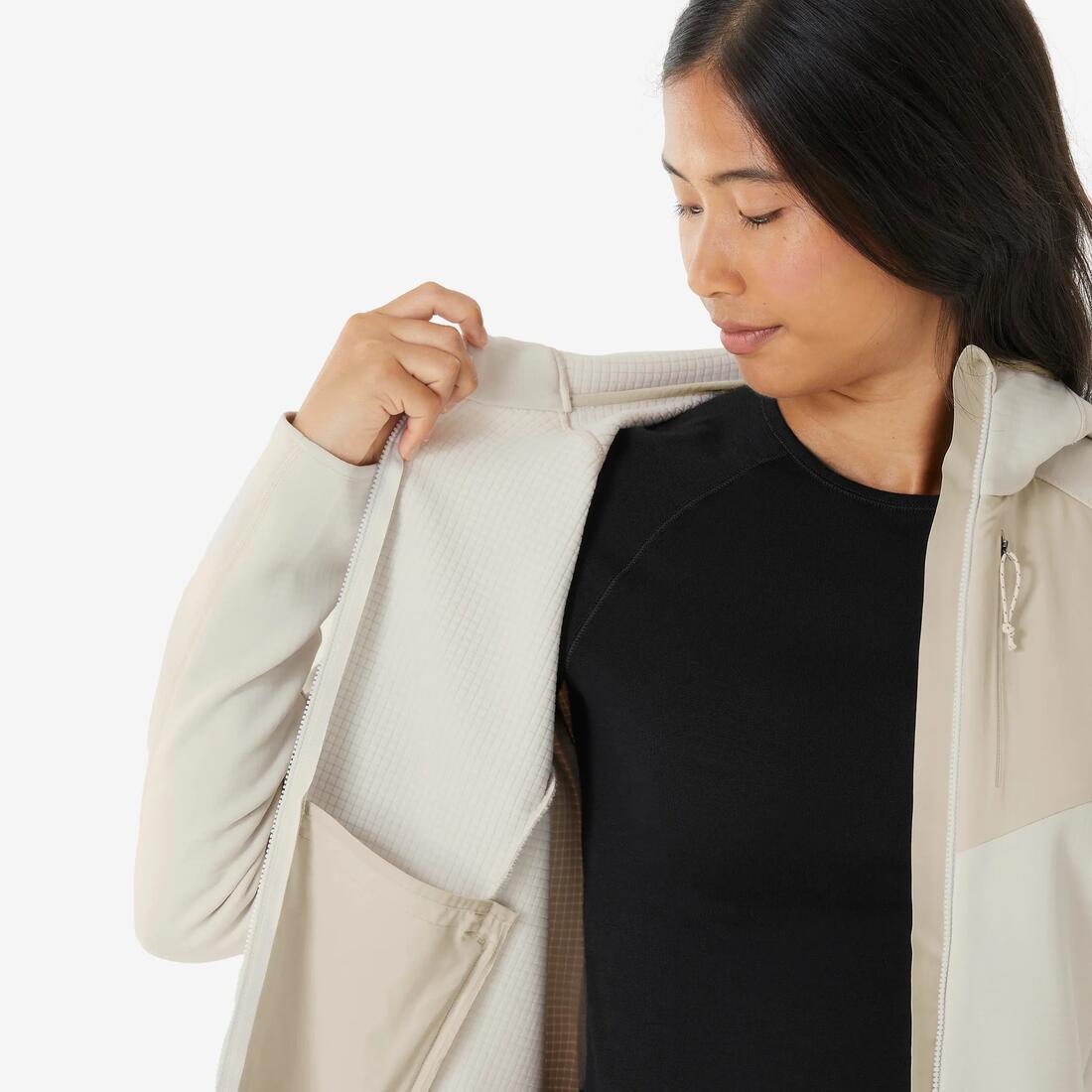 Polaire de randonnée montagne femme, MH500 full zip