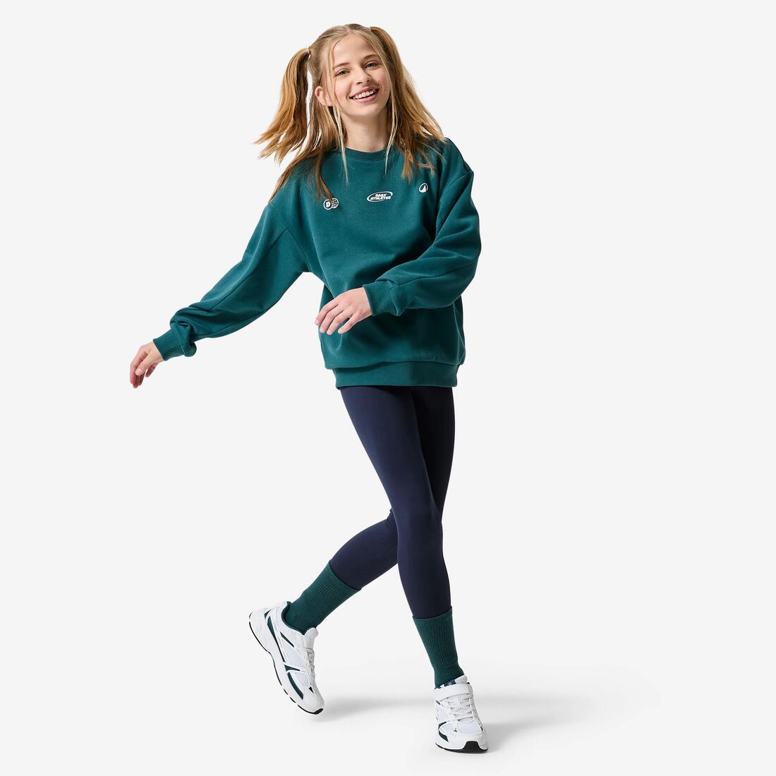 Sweat col rond imprimé en molleton chaud enfant