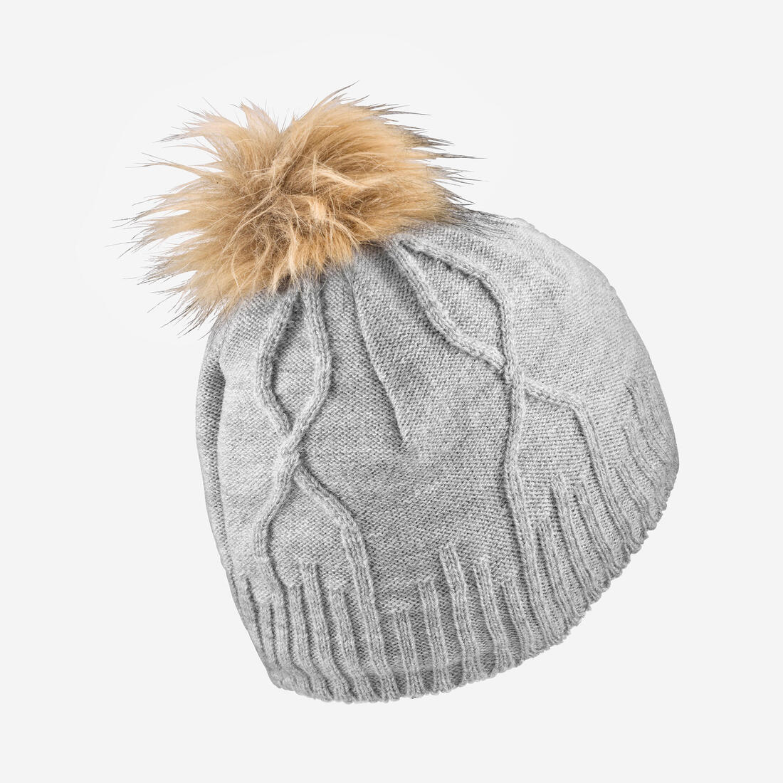 Bonnet torsade adulte - fur virgin foncé