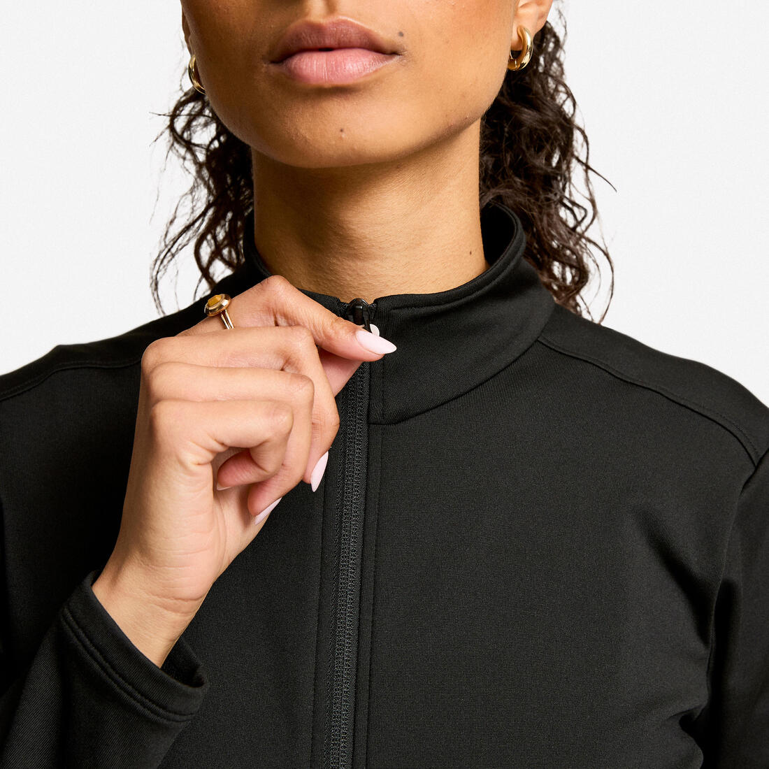 Veste de sport polaire femme, noir