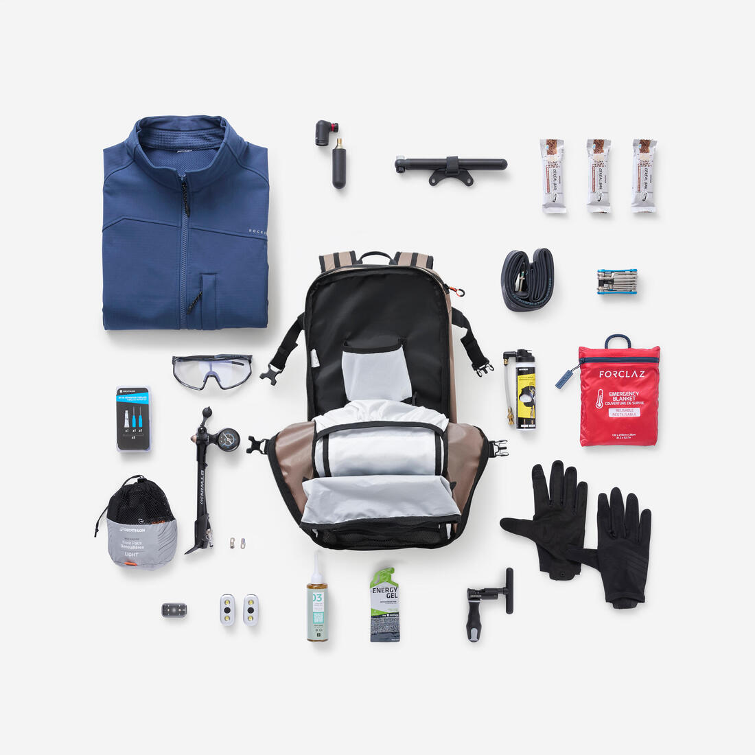 Sac à dos vélo VTT 21L avec protection D3O, Défense marron noir