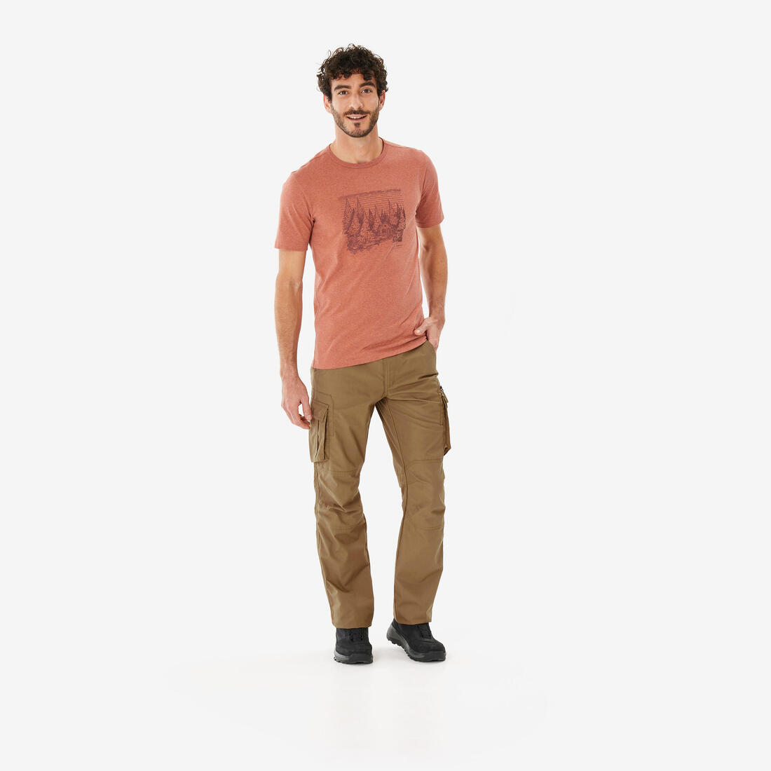 Pantalon cargo de trek voyage - travel 500 homme