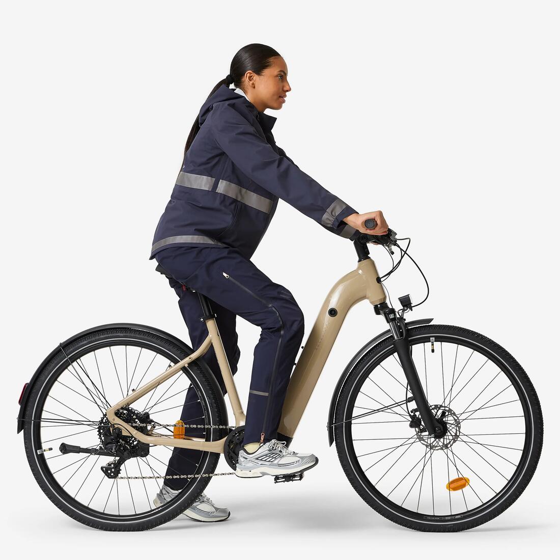 SURPANTALON PLUIE VELO VILLE 900 BLEU FEMME