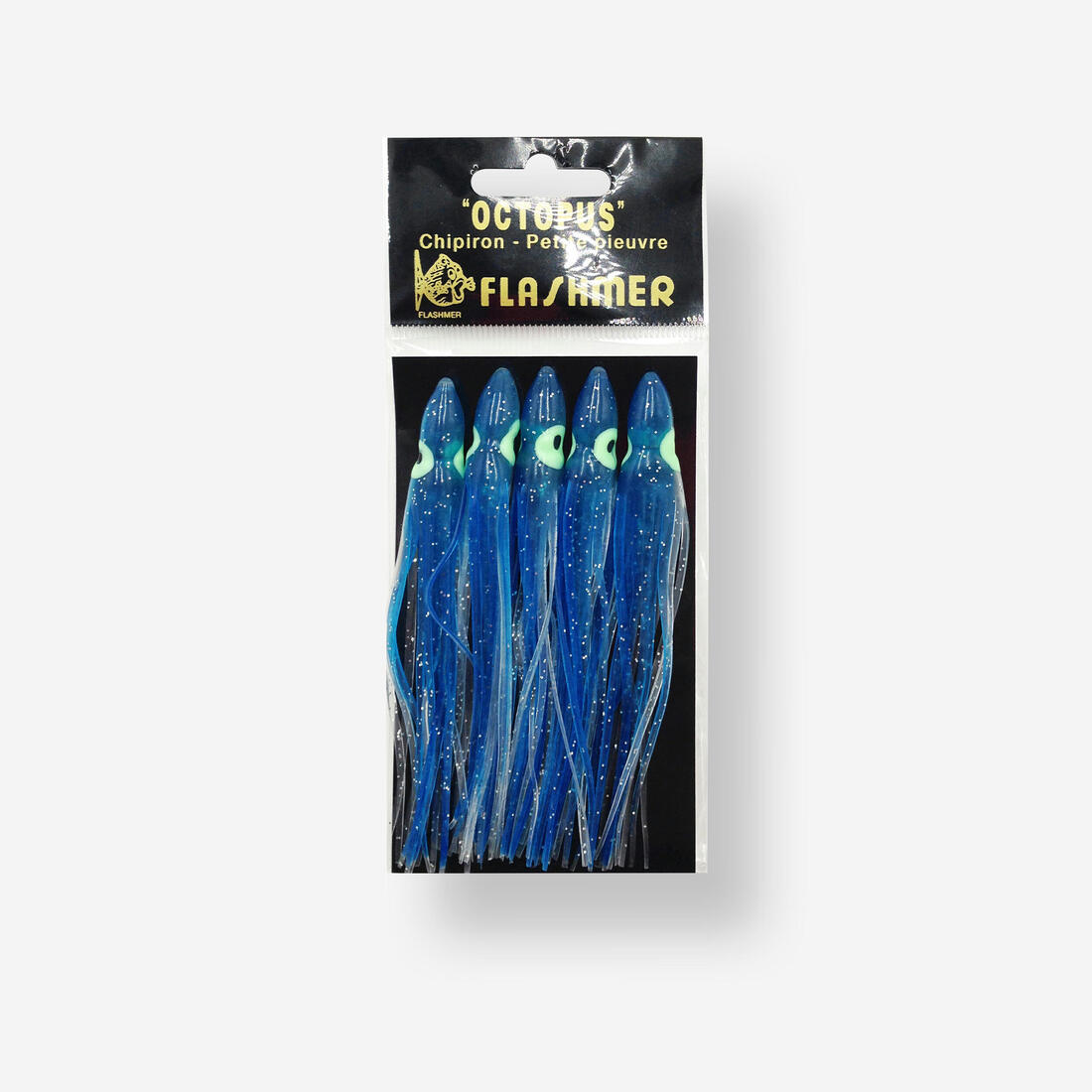 Leurre Octopus 11cm bleu x5 pêche en mer