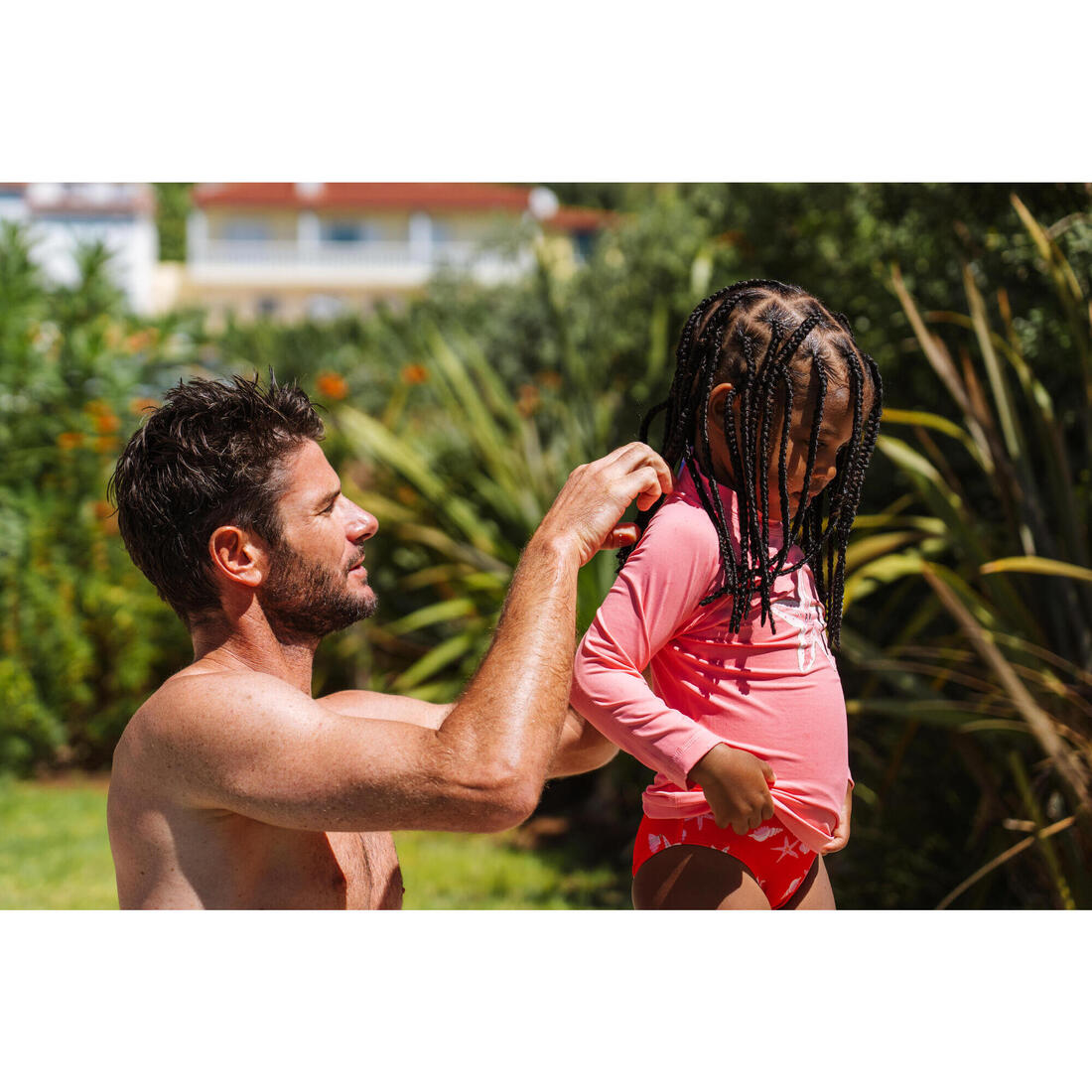 T-shirt anti uv bébé manches longues imprimé savane