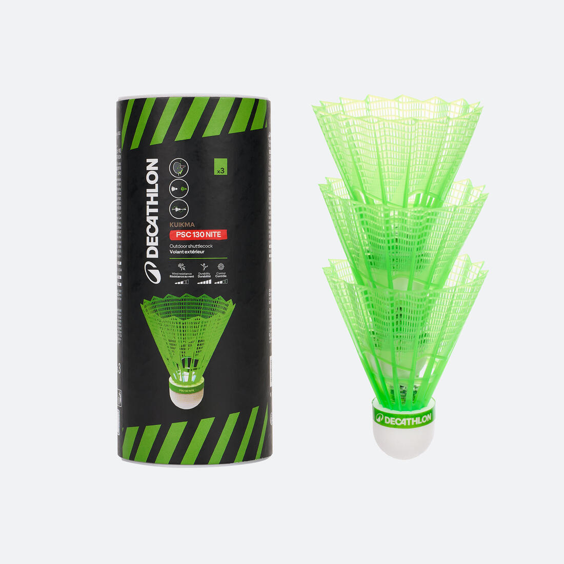 Volant Plastique pour Extérieur PSC 130 Nite *3 pour Jouer de Jour Comme de Nuit