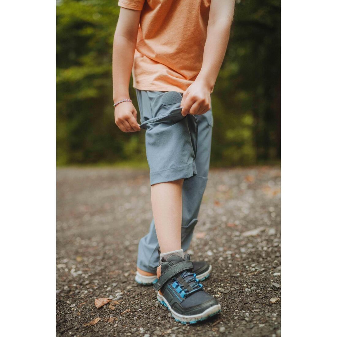 Pantalon modulable de randonnée enfant 2-6 ans, MH100 Easy bleu