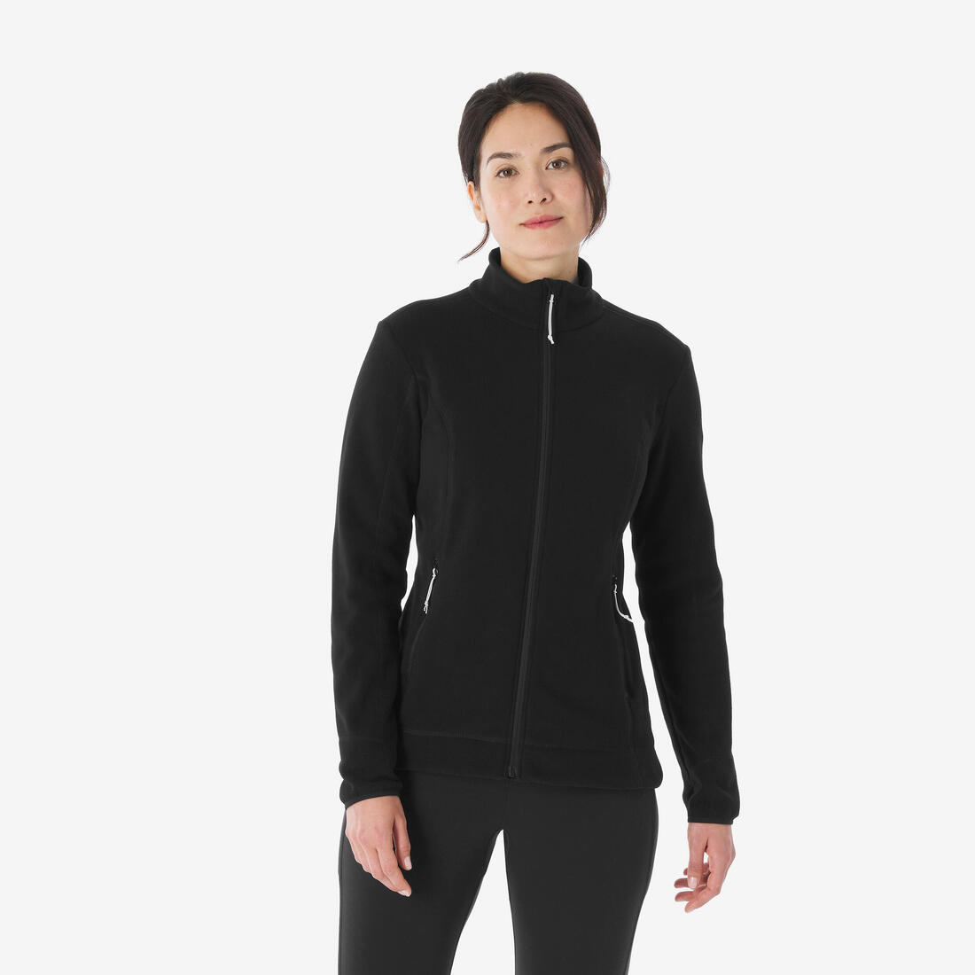 Polaire de randonnée montagne femme, MH100 full zip