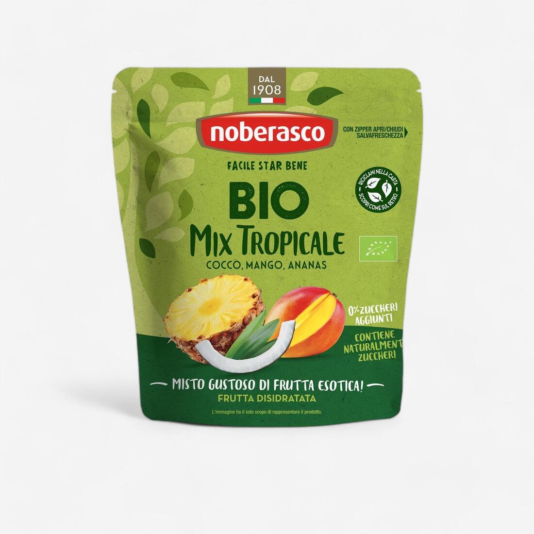 Mix Tropical Bio 80 grs Assortiment Mangue, Ananas, Noix de coco