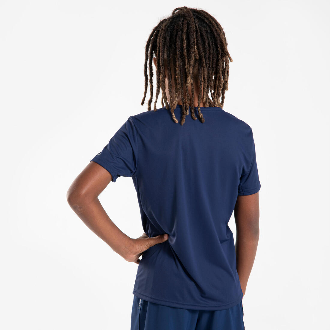 T-shirt de running respirant enfant - kiprun dry+ 500 marine