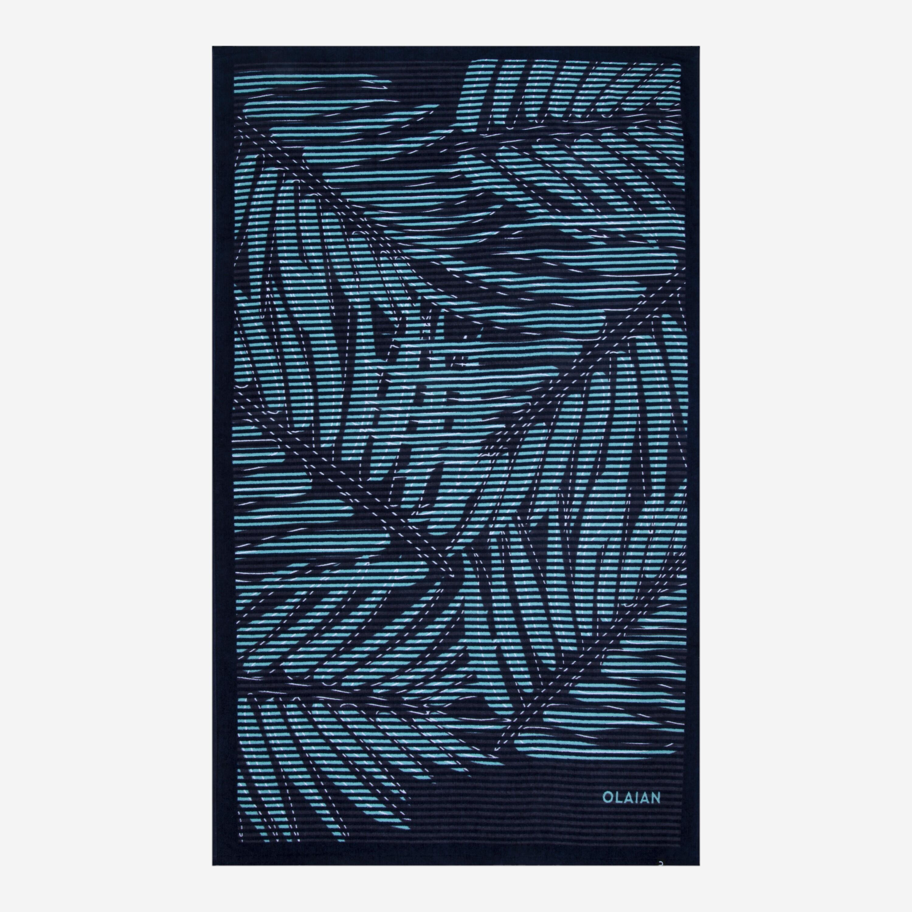 Serviette l print bora 145x85 cm – bleu marine