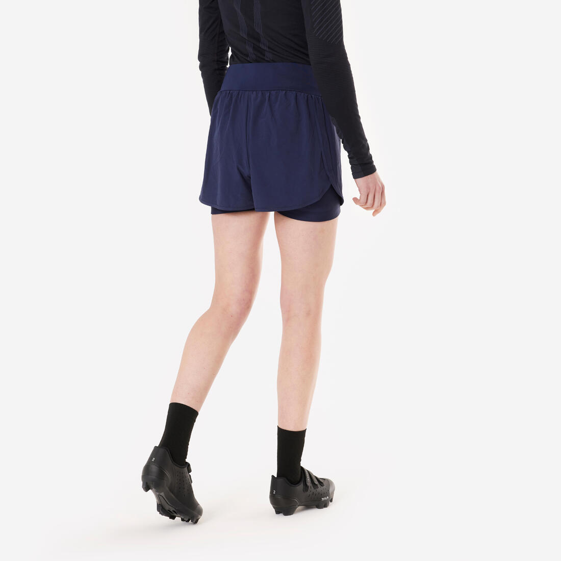 Short vtt expl 100 femme noir et