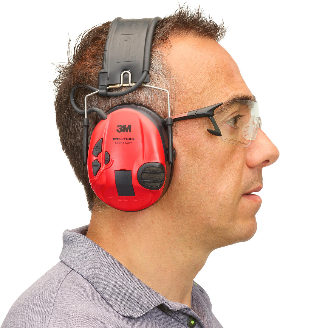 Casque électronique anti-bruit Peltor SportTac noir rouge