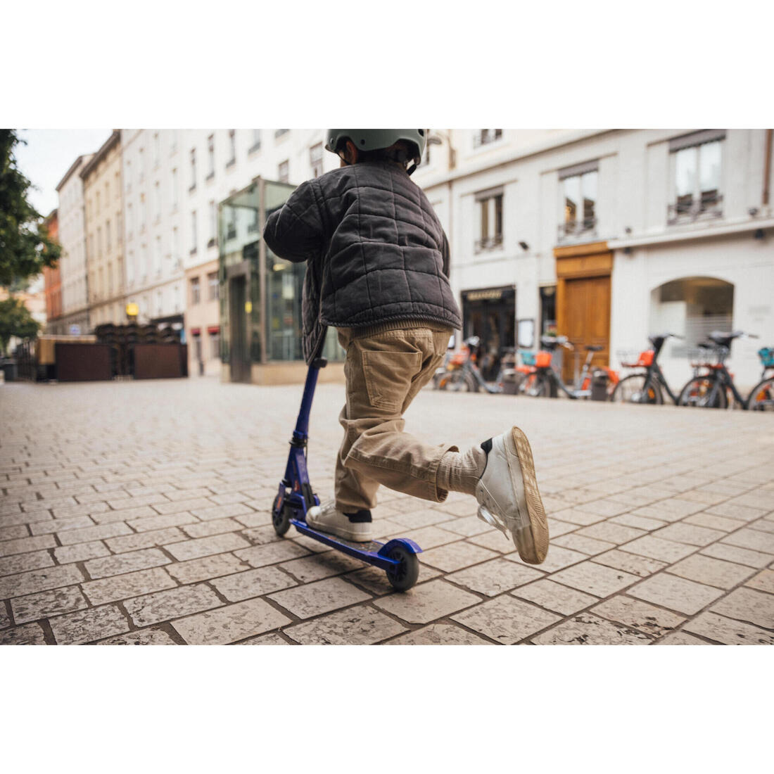 Trottinette enfant play 5 avec frein - Blanche Violette