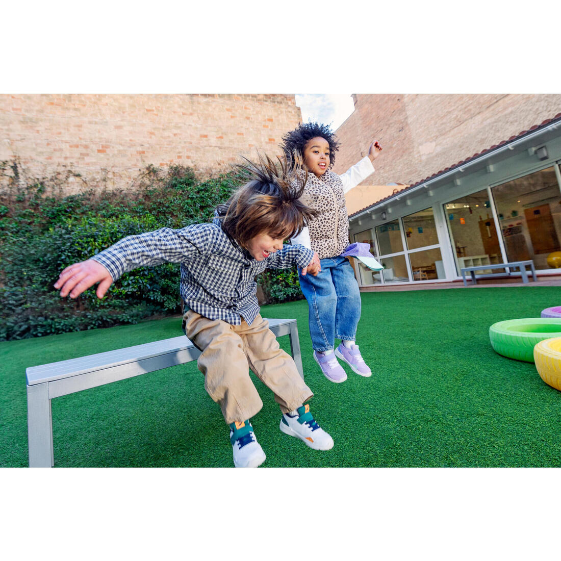 Chaussures Barefoot à scratch résistantes enfant, Stepper Daily