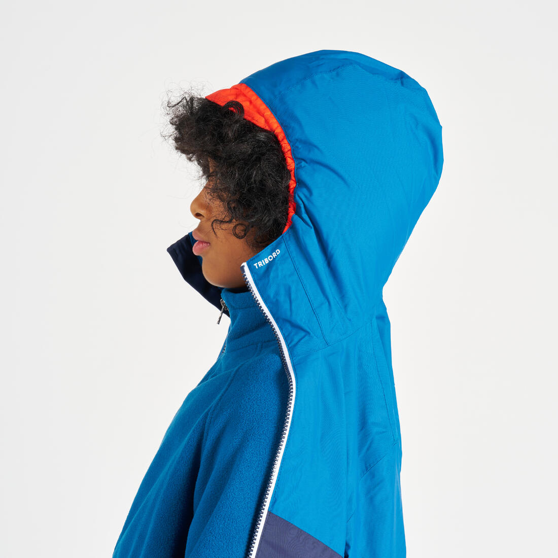Veste imperméable et coupe vent de voile enfant, 100 navy