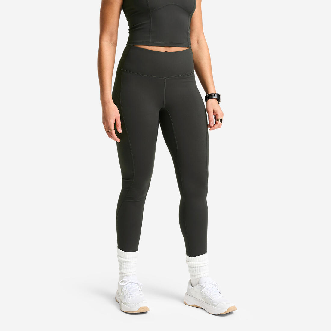 Legging de sport taille haute gainant femme foncé